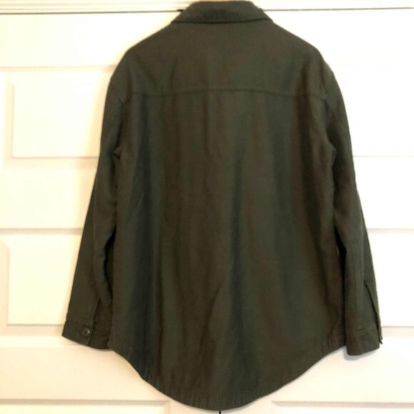 AMERICAN EAGLE OUTFITTERS Boyfriend Military Shacket Fatigue Olive S - Picture 7 of 9